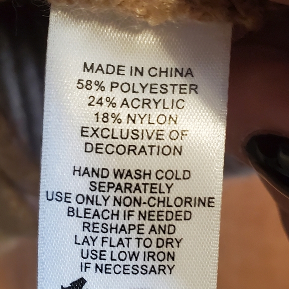 CECE NWT BURNT CARAMEL CARDIGAN SWEATER. PUFFED SLEEVES. JEWELED  . Large - Picture 6 of 8